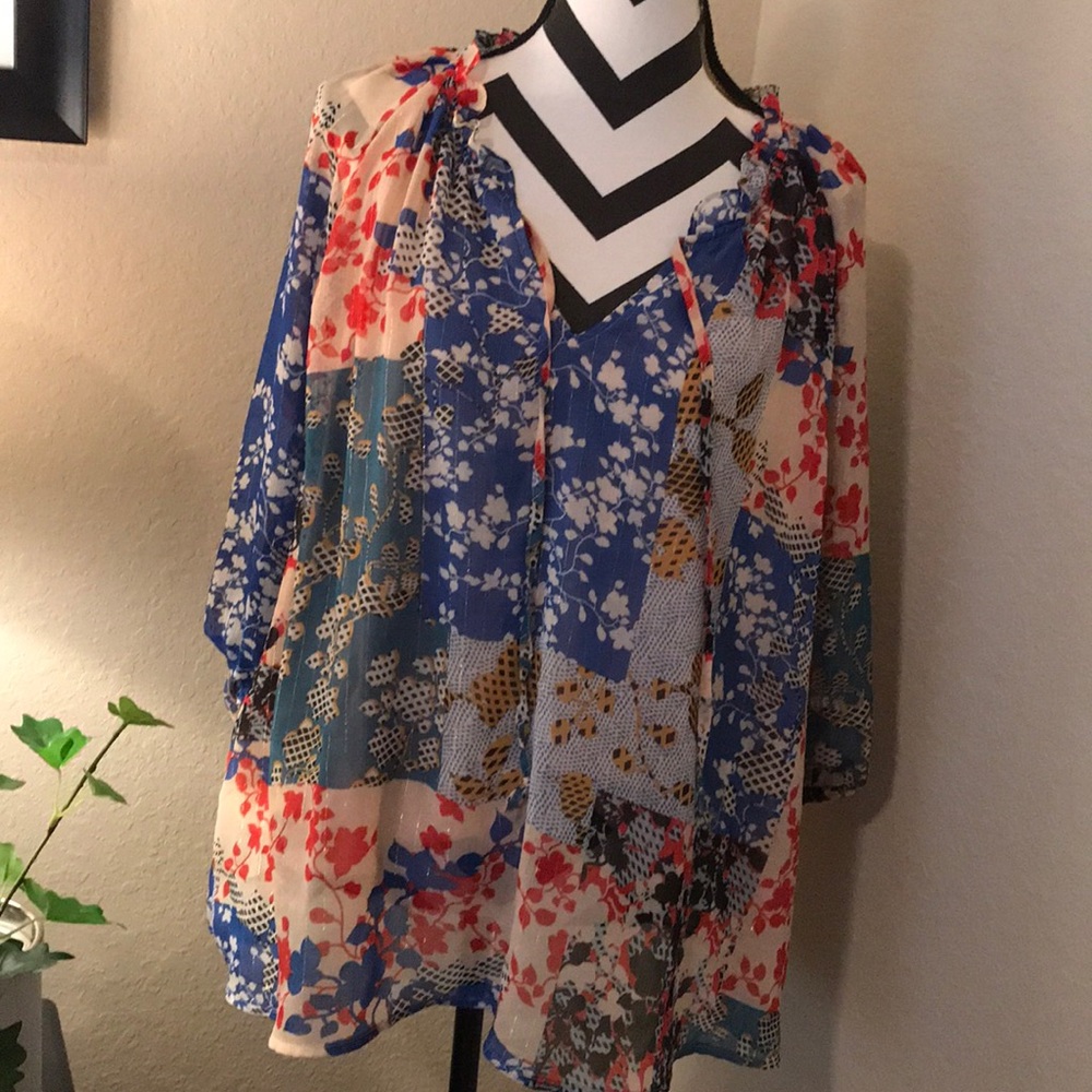 Flounce patterned Blouse 🌾🌷